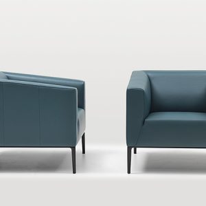 Fauteuil DS 161 – Cuir Living Bleu