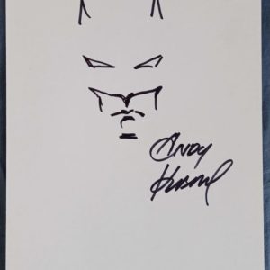 Croquis de Batman signé et dessiné par Andy Kubert