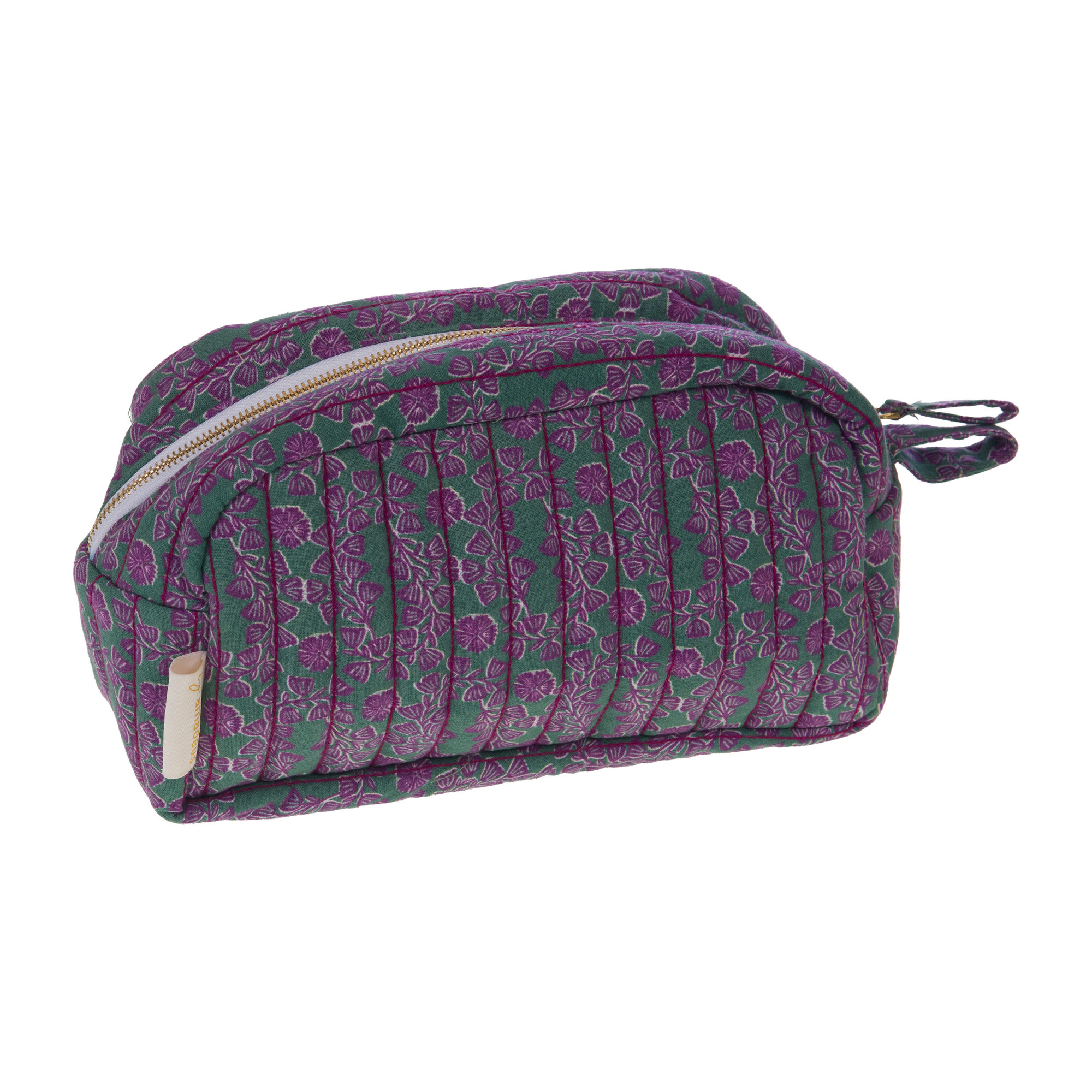 Pochette TAMAR Matelassée – Violet Rose et Vert Élégant – Image 2