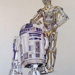 Star Wars – Lithographie numérotée – R2D2 et C3PO