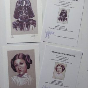 Star Wars – Lithographies numérotées – Vador et Leila