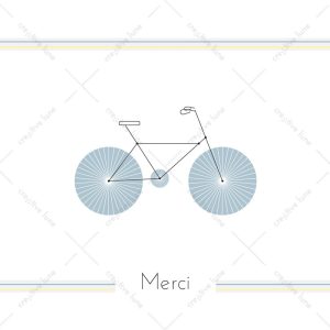 Vélo, carte de remerciement