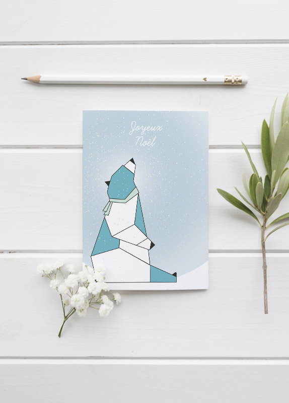 Ours sous la neige, carte de Noël – Image 3