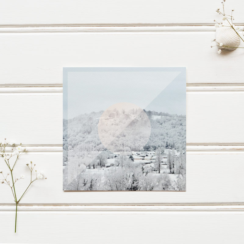 Village sous la neige, carte, lot de 2 declinaisons – Image 4