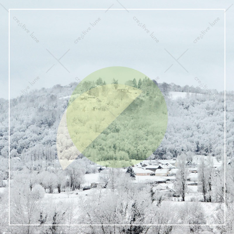 Village sous la neige, carte, lot de 2 declinaisons – Image 3