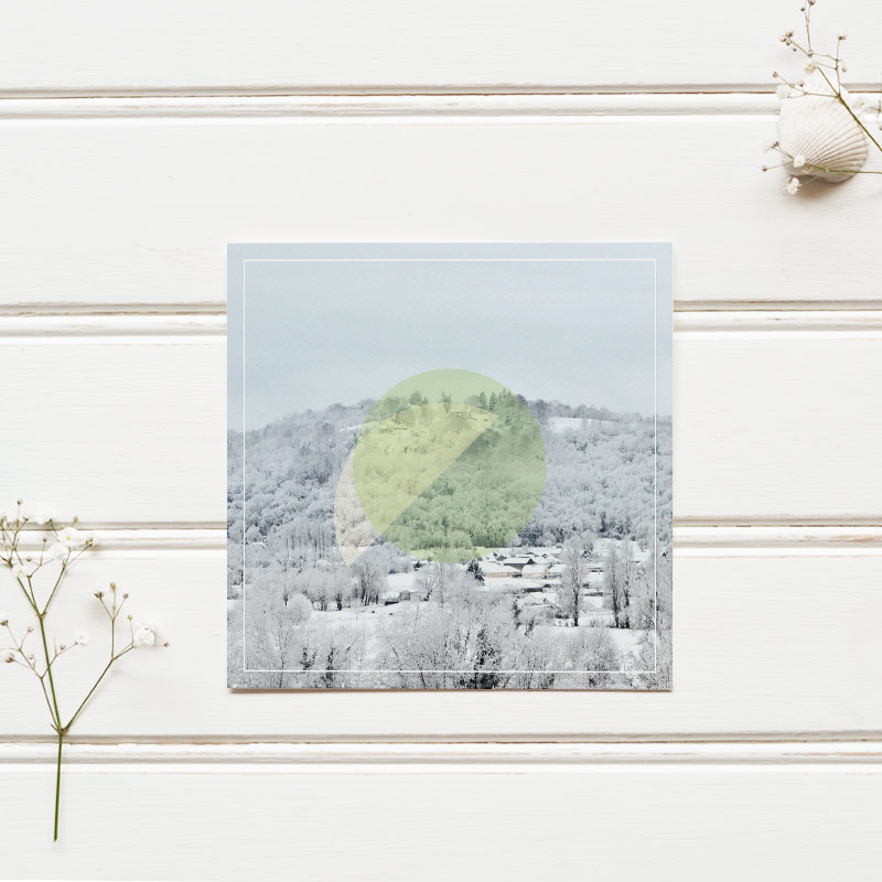 Village sous la neige, carte, lot de 2 declinaisons – Image 5