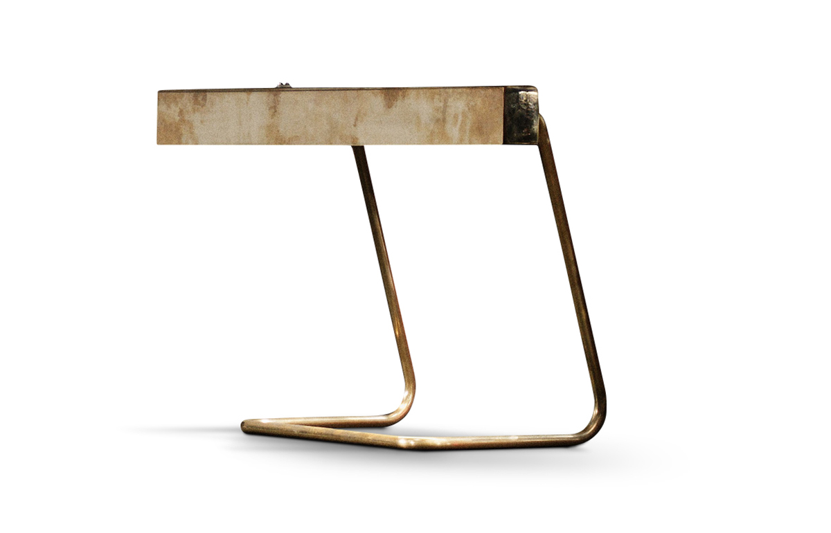 Lampe à poser T model – 60 cm – Laiton bruni – Image 3