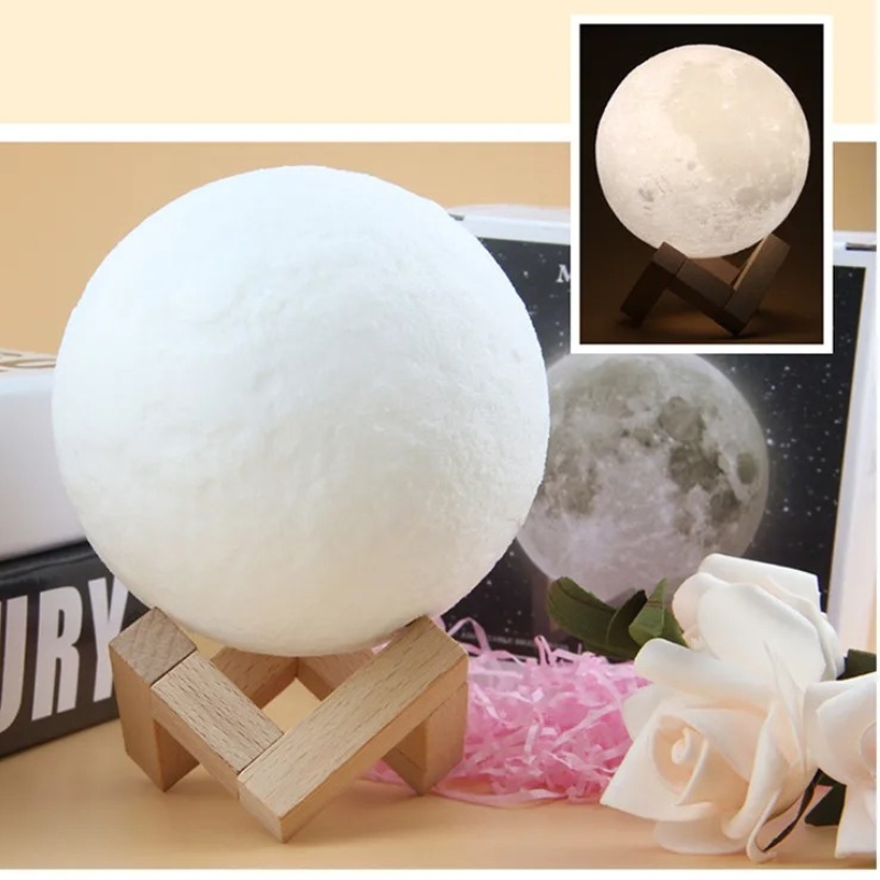 Lampe de table lune 3D moderne – Image 5