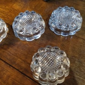 Dessous de Pieds de Piano Anciens en Verre