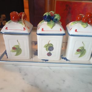 Villeroy & Boch Pots à confiture motifs fruits rouge Country Collection